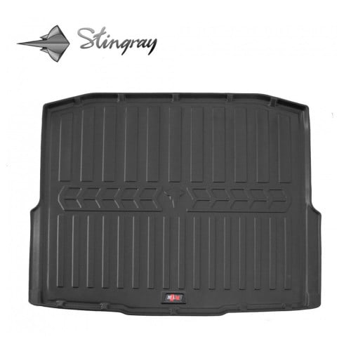 Guminis bagažinės kilimėlis SKODA Octavia III A7 2013-2020 (universal, without niches) black