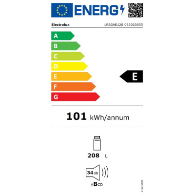 Šaldytuvas ELECTROLUX LRB3AE12S-Šaldytuvai-Stambi virtuvės technika