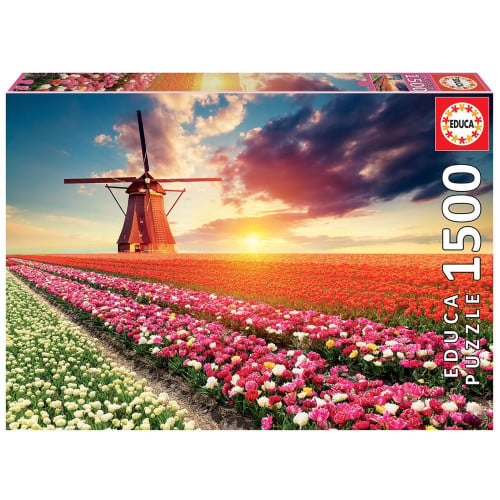 Dėlionė (puzzle)1500 TULPIŲ PEIZAŽAS 12-99 metų ŽAISLAI