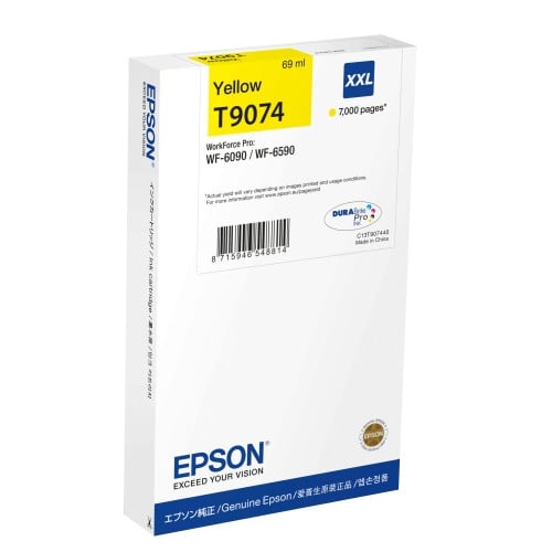 Epson T9074 XXL (C13T90744N) Rašalinė kasetė, Geltona Originalios spausdintuvų kasetės