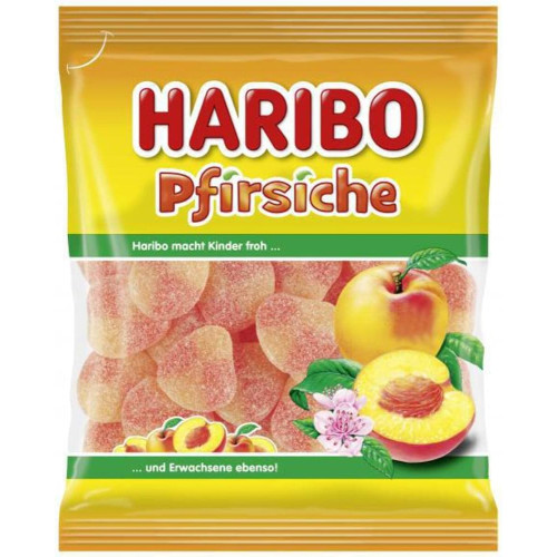 Guminukai HARIBO, Pfirsiche, 175 g Saldumynai