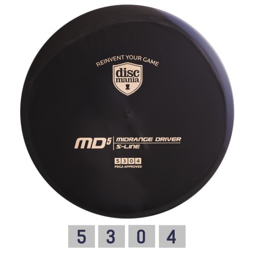 Diskgolfo diskas Midrange Driver S-LINE MD5 black Diskgolfas