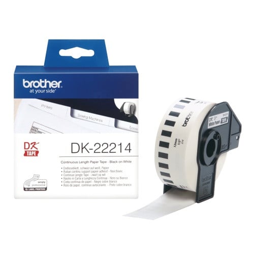 Brother DK22214 CONTINUOUS PAPER TAPE 12MM Originalios spausdintuvų kasetės