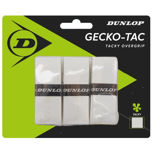 Raketės virš. apvija DUNLOP GECKO-TAC 3vnt. white Lauko tenisas